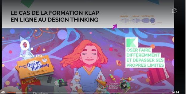 Présentation des coulisses de la création de la formation en ligne Klap au Design Thinking